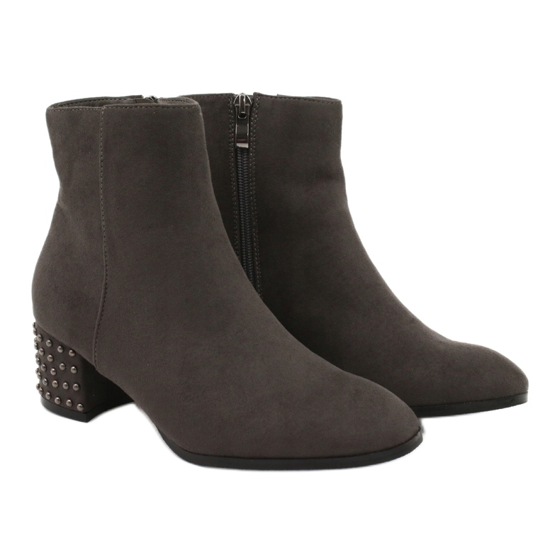 Botas de mujer Filippo con un tacón decorativo 540 gris 4