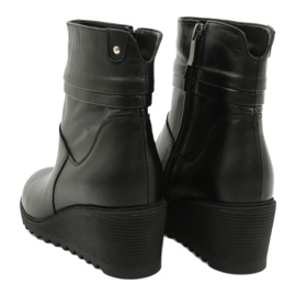 Gregors Botas de cuero para mujeres en cuñas negras 893 negro 3