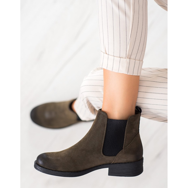 Sergio Leone Botas Chelsea de moda verde 2 Sergio Leone Botas Chelsea de moda verde 2