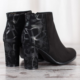 Sergio Leone Botines de ante con aplicación negro 2