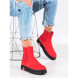 Seastar Botas en la plataforma rojo 4