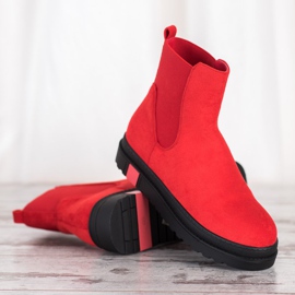 Seastar Botas en la plataforma rojo 3