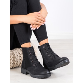 Sergio Leone Botas negras con cordones negro 2