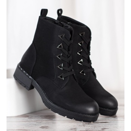 Sergio Leone Botas negras con cordones negro 1