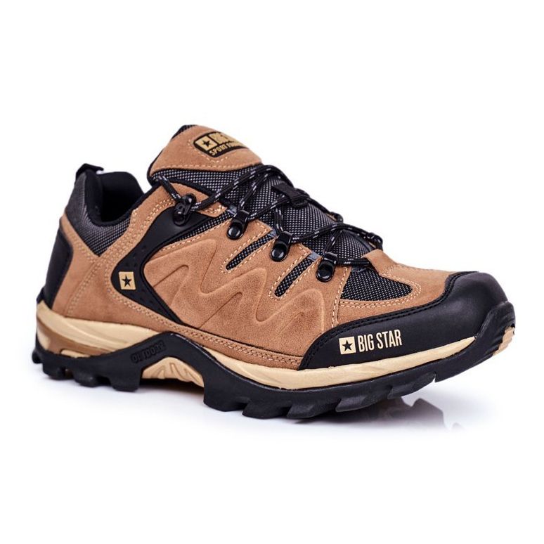 Zapatos de Trekking para Hombre Big Star Outdoor Camel GG174280 marrón negro 1