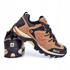 Zapatos de Trekking para Hombre Big Star Outdoor Camel GG174280 marrón negro 3