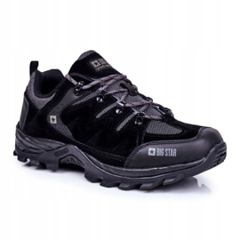 Zapatos De Trekking Para Hombre Big Star Outdoor Black GG174282 negro gris 1