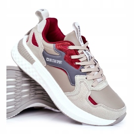Zapatos Deportivos de Hombre Big Star Grey-Claret GG174463 beige rojo gris 4