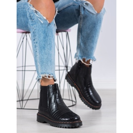 SHELOVET Botines chelsea en la plataforma negro 7
