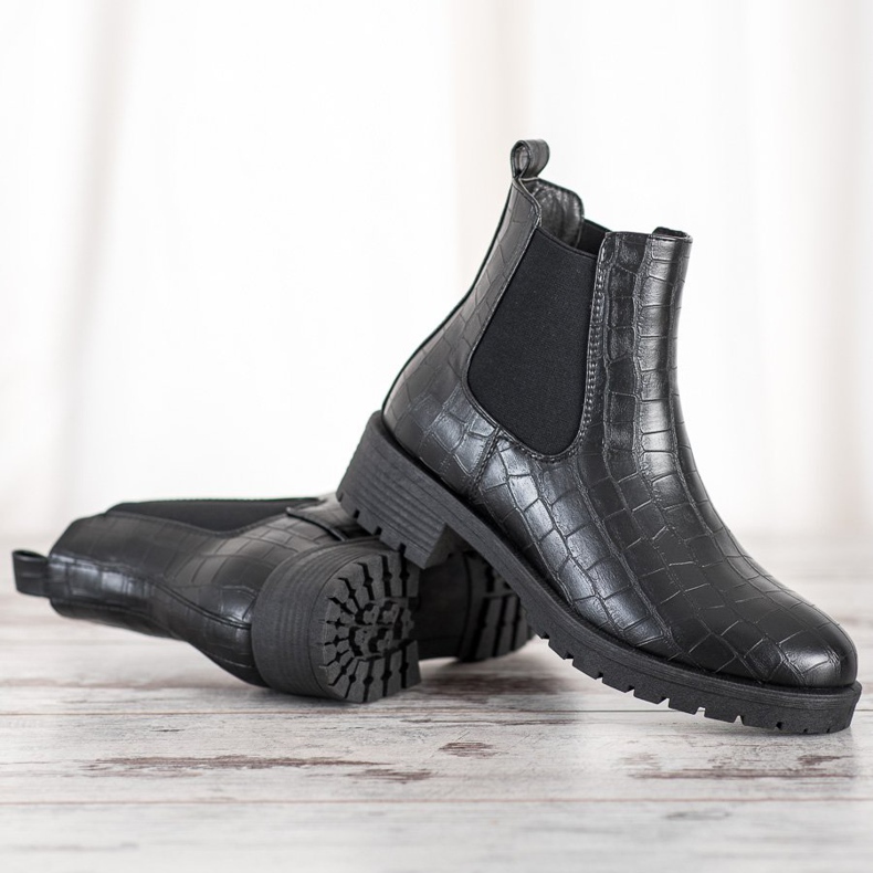 Bella Paris Botas Chelsea sin cordones negro 1