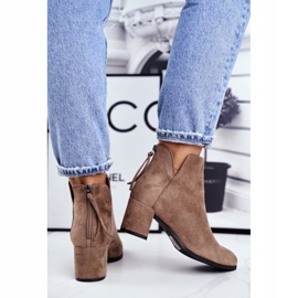 Vinceza Botas De Mujer Con Tacón Ante Beige Mimosa 2
