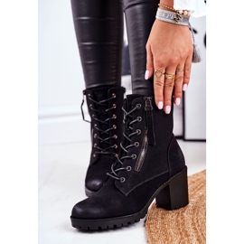 S.Barski Botas de Mujer con Tacón Cálido Negro Vimen 1