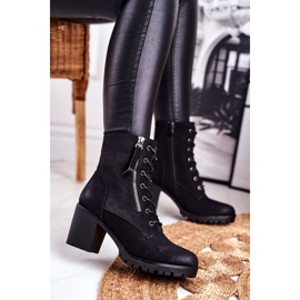 S.Barski Botas de Mujer con Tacón Cálido Negro Vimen 4