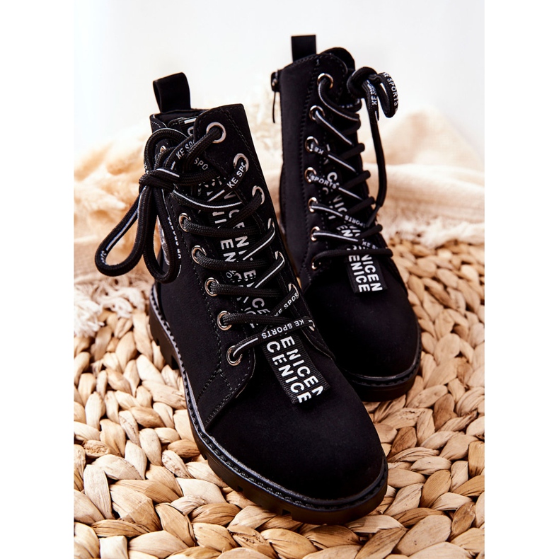 Vinceza Botas para niños Workers Black Mini Aspen negro 1