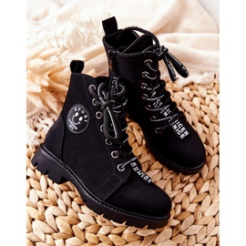 Vinceza Botas para niños Workers Black Mini Aspen negro 4