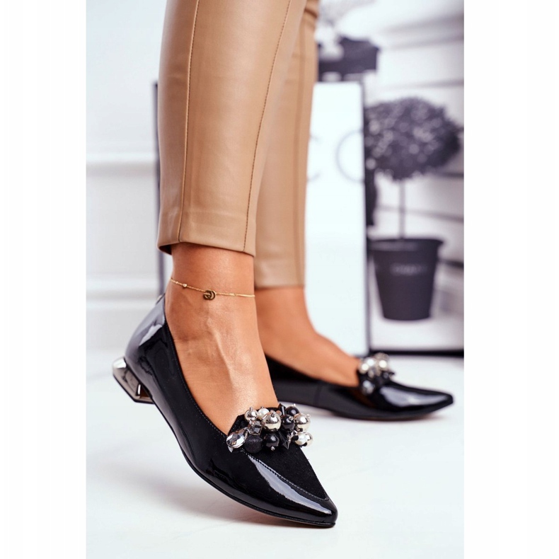 Bailarinas Mujer Laura Messi Cuero Negro 2157 1