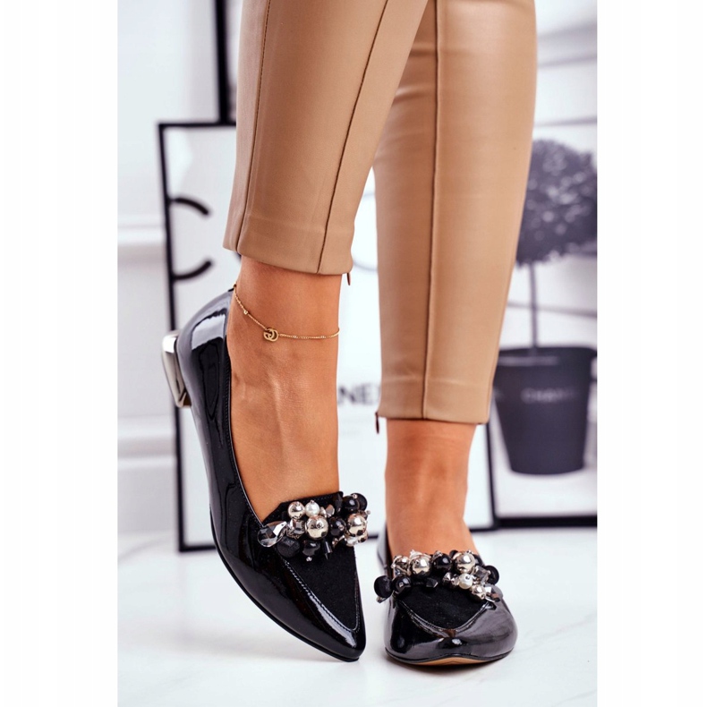 Bailarinas Mujer Laura Messi Cuero Negro 2157 2