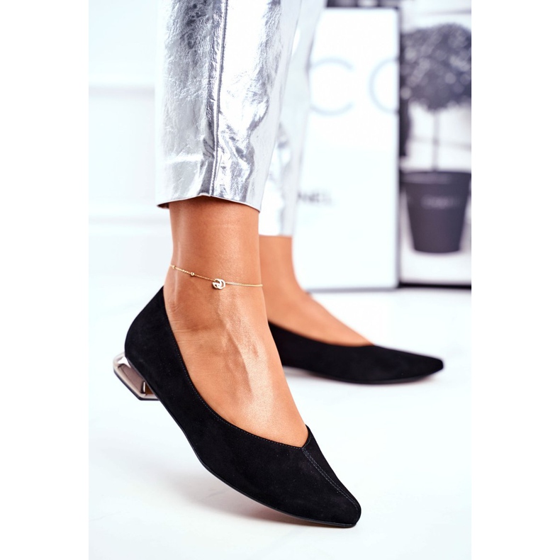 Bailarinas Mujer Laura Messi Cuero Negro 2149 1