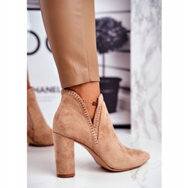 MSMG Botines de mujer con corte de talón caqui Bimmer 2