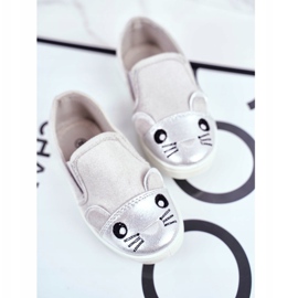 Sabana Zapatillas de deporte para niños sin cordones con ratón Candys gris claro 1