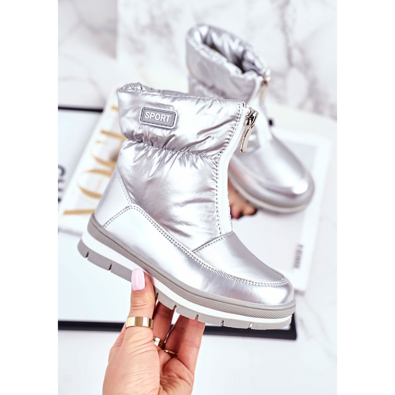 WEESTEP Botas de nieve cálidas de lana para niños Silver Bubbles plata 1