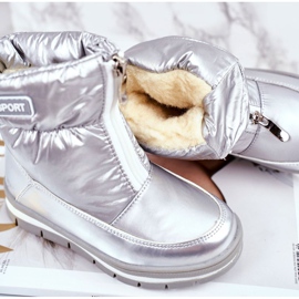 WEESTEP Botas de nieve cálidas de lana para niños Silver Bubbles plata 4