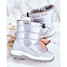 WEESTEP Botas de nieve para niños calentadas con lana Silver Felini plata 1