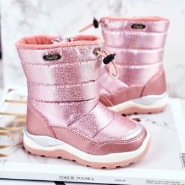 WEESTEP Botas de nieve para niños Calentadas con Lana Felini Rosa 1