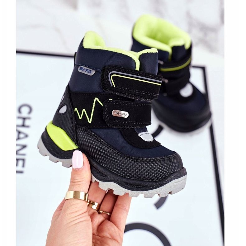 WEESTEP Botas de nieve para niños calentadas con lana azul marino Booom 2