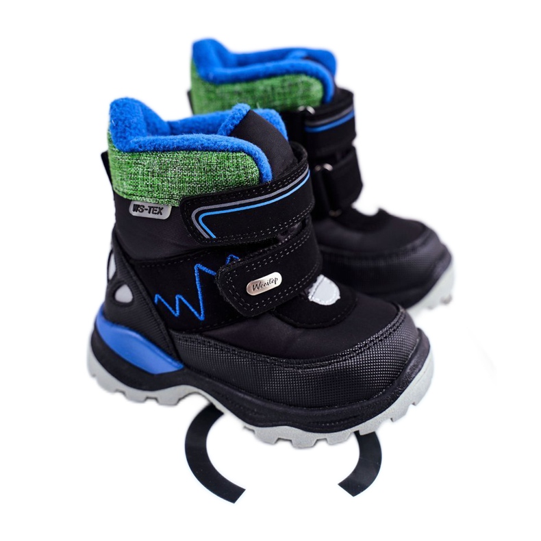 WEESTEP Botas de nieve cálidas de lana para niños Black Booom negro 1
