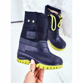 Apawwa Botas de nieve para niños calentadas con piel Azul marino Invierno caliente 2