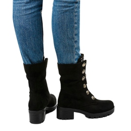 Botas altas en ante negras de Dalmens negro 3