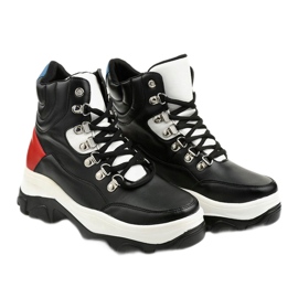 Zapatillas negras de colores Neamelira blanco negro rojo 2