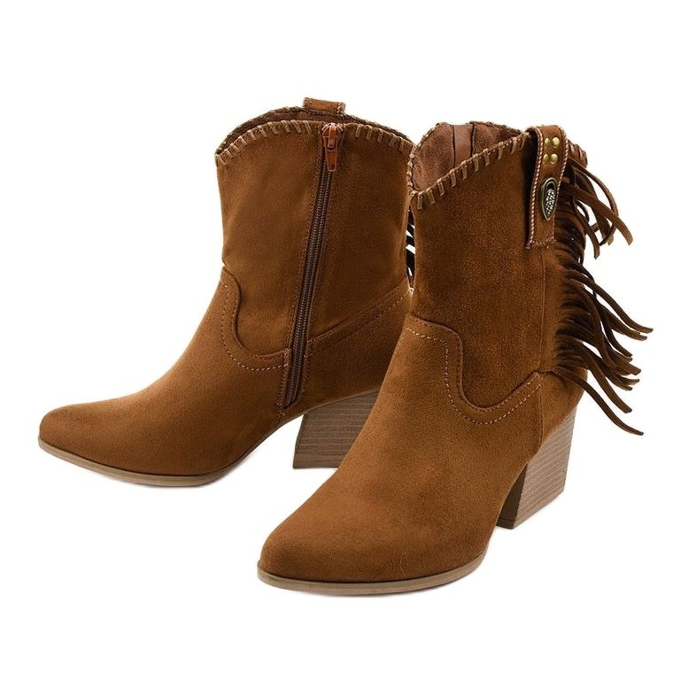 Botas cowboy en ante marrónes de Lamimeila 2