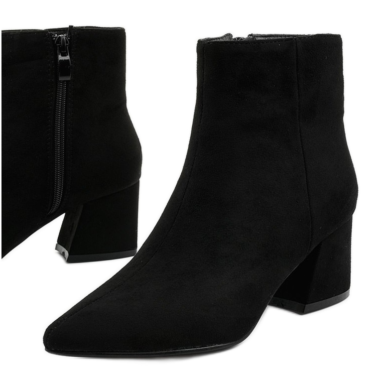 Botas negras sobre poste de gamuza ecológica Coradise negro 1