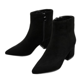 Botas negras sobre poste de gamuza ecológica Coradise negro 2
