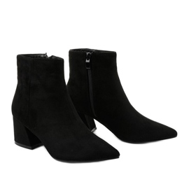 Botas negras sobre poste de gamuza ecológica Coradise negro 3