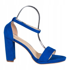 Goodin Sandalias de gamuza en una barra azul 6