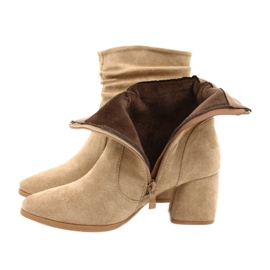M.Daszyński Botas de ante beige MR2025-10 3 M.Daszyński Botas de ante beige MR2025-10 3