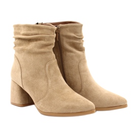 M.Daszyński Botas de ante beige MR2025-10 2 M.Daszyński Botas de ante beige MR2025-10 2
