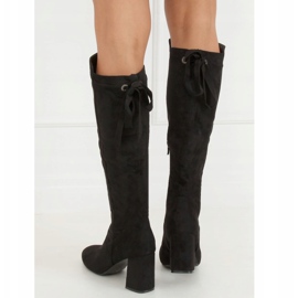 Botas negras de tacón J19-65 Black negro 3