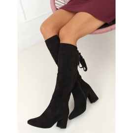 Botas negras de tacón J19-65 Black negro 2