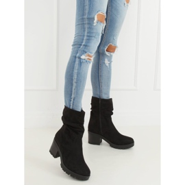 Botas negras con tacones anchos J19-96 Negra negro 3