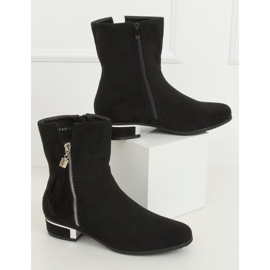 Botas de mujer negras con tacón plano HFN-2311 Black negro 2