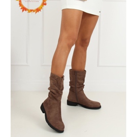 Botas cortas de mujer beige oscuro CH1908 Khaki caqui 1