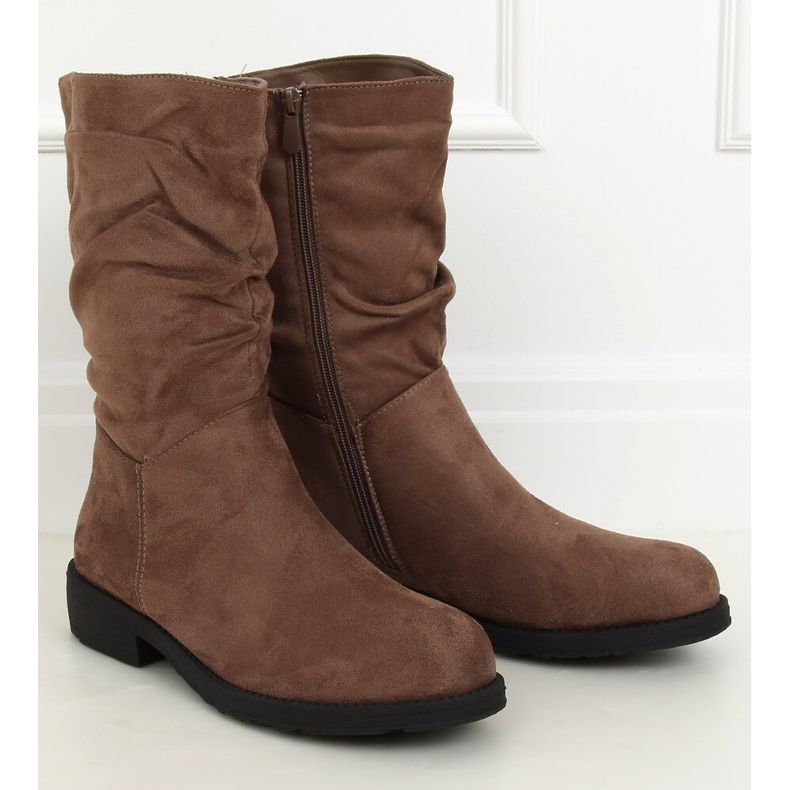Botas cortas de mujer beige oscuro CH1908 Khaki caqui 2 Botas cortas de mujer beige oscuro CH1908 Khaki caqui 2
