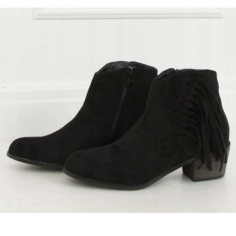 Negro Botas con flecos negro 100-113B0-2 Negro 1