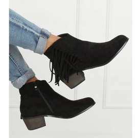 Negro Botas con flecos negro 100-113B0-2 Negro 3