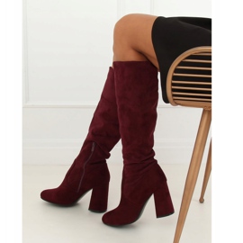 Tacones burdeos D7533 Wine Red rojo multicolor 2