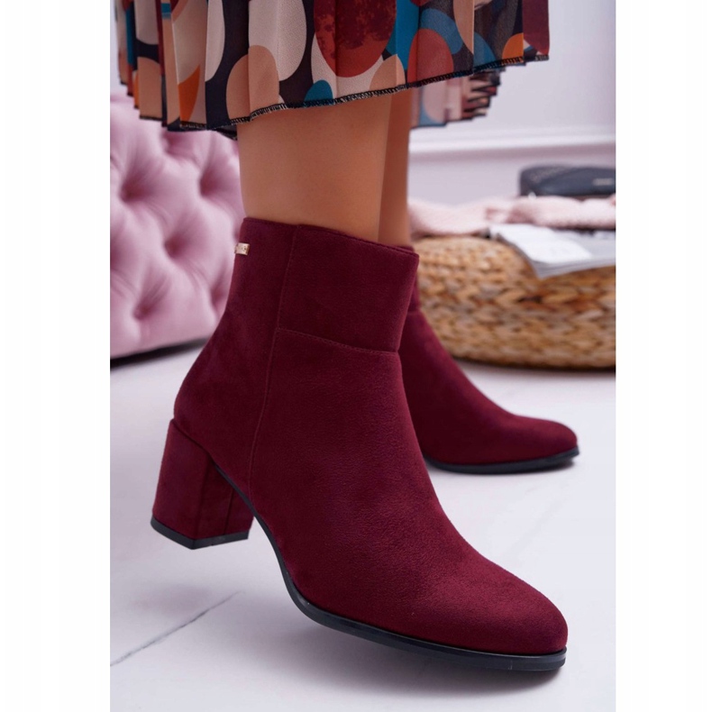 Botas De Mujer Con Tacón Alto Sergio Leone Burgundy BT522 rojo 1